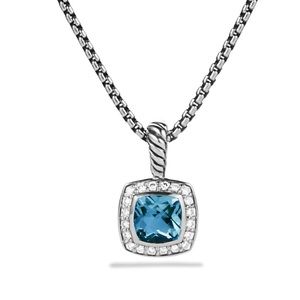 David Yurman Blue Topaz Pendant Necklace